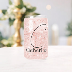 Drinkware Set Letter C Can Glass