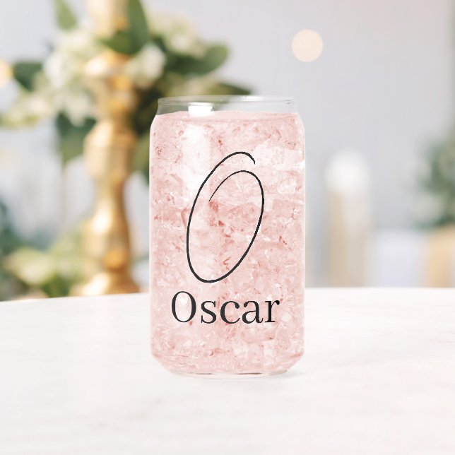Drinkware Set Letter O Can Glass (Insitu (Wedding))