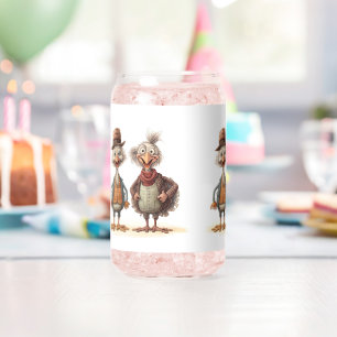 Drinkware Set Turkeys Can Glass