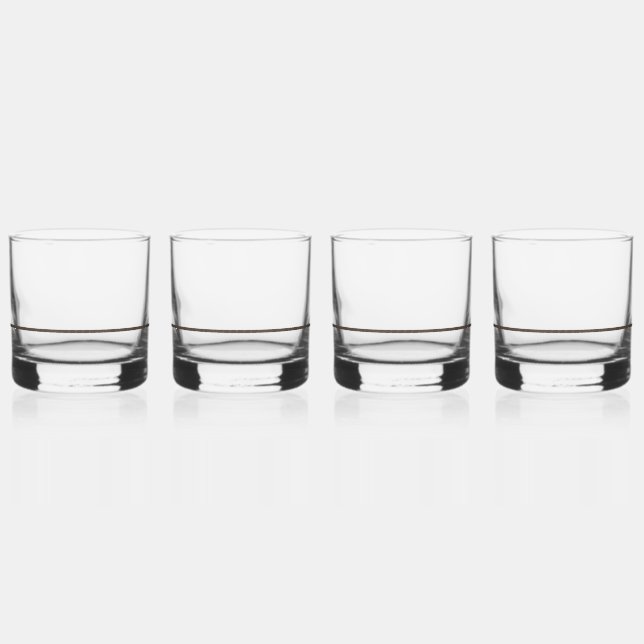 Drinkware Set with pour line Whiskey Glass (Front)