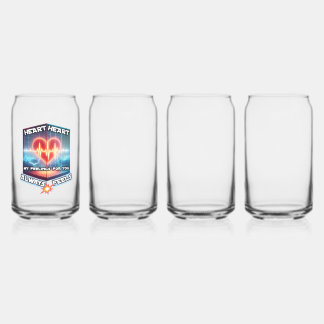 Drinkware Style: Printed Can Glass, Set: Set of 4, Can Glass
