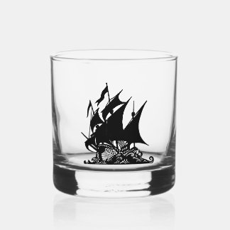 Drinkware Style: Printed Rocks Glass, Set: Set of Whiskey Glass