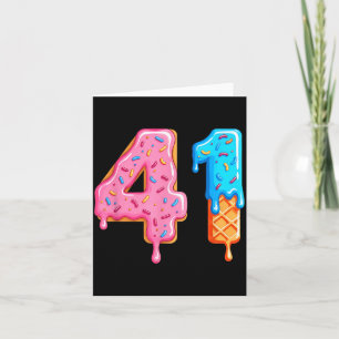 Drip 41 Meme Cool Baseball Style Number Forty One  Card