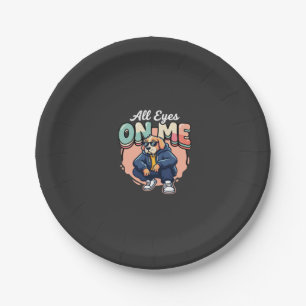 Drip Dog All Eyes On Me Paper Plate