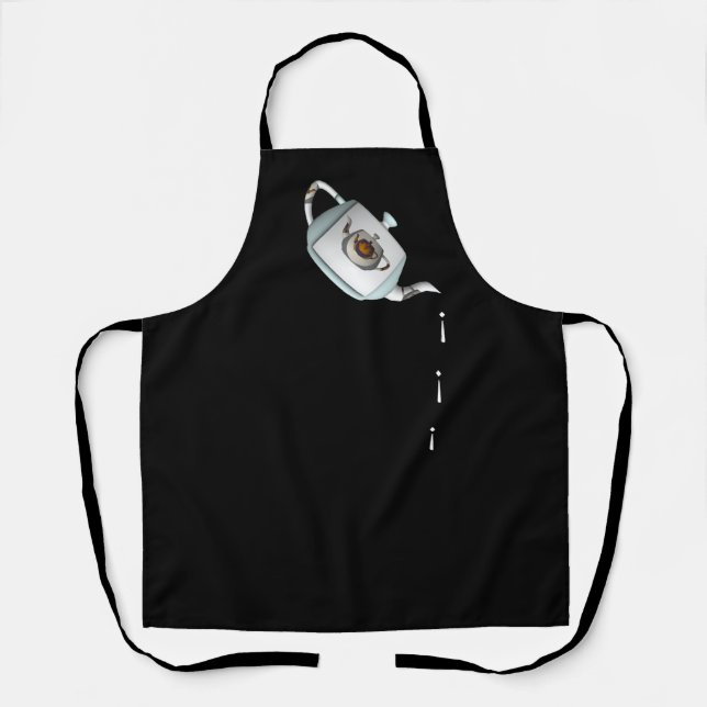 Drip Drip Teapot Black  Apron (Front)