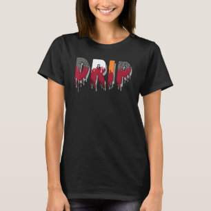 Drip Dripping Retro Cardinal Red 3s Matching T-Shirt