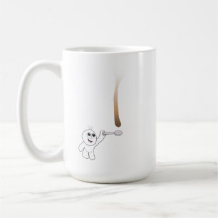 Drip Guy Catching Coffee Drop with a spoon Mug