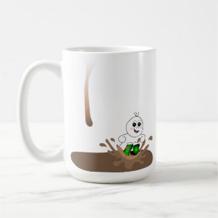 Drip Guy Splashing in Coffee Puddle Mug