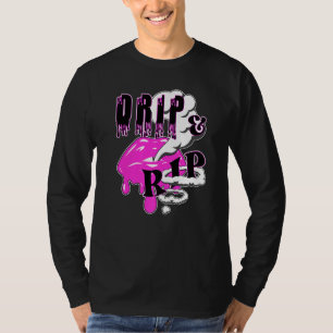 Drip & Rip Vaping Lips & Vapour Rings For Nicotin T-Shirt