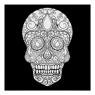 Drip Sugar Skull - Day of the Dead Poster
