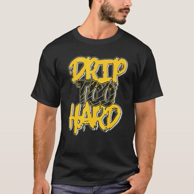 Drip Too Hard Lightning 4s Matching T-Shirt (Front)