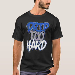 Drip Too Hard Retro Stealth 5s Matching T-Shirt