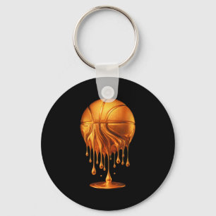 Dripng Gold Basketball Ball Hoop Net Slam Dunk Mvp Keychain