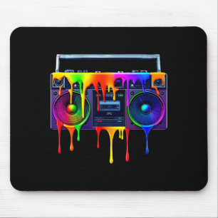 Dripng Paint Boombox Funny Old School 80s Music Hi Mouse Pad