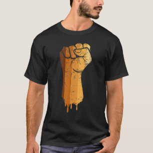 Drippin Melanin Black Fist African American Histor T-Shirt