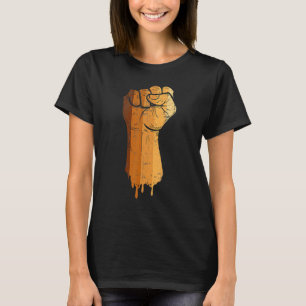 Drippin Melanin Black Fist African American Histor T-Shirt