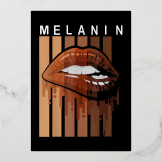 Drippin Melanin Shades Foil Holiday Card