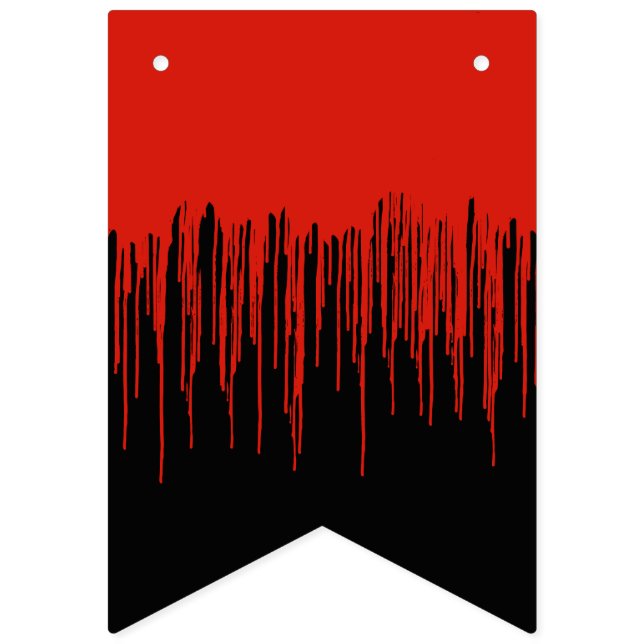 Dripping Blood Creepy Halloween Bunting Flags (First Flag)
