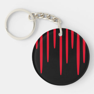 Dripping Blood Keychain (Black & Red)
