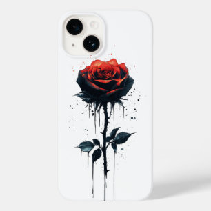 Dripping Blood Rose: Gothic Floral Art Case-Mate iPhone 14 Case