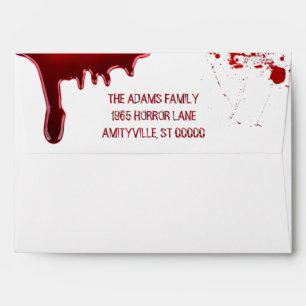 Dripping Blood Splatters Scary Halloween Party Envelopes