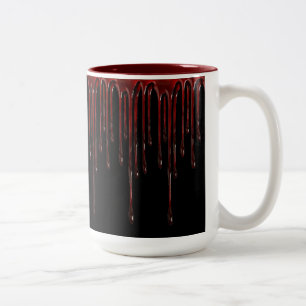 Dripping Blood Two-Tone Coffee Mug