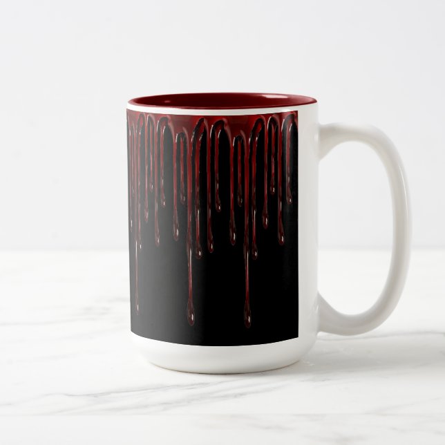 Dripping Blood Two-Tone Coffee Mug (Right)