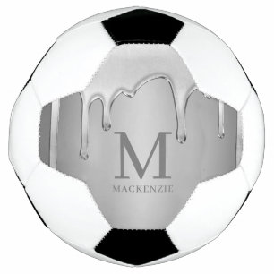 Dripping Chrome Metal Monogram Soccer Ball