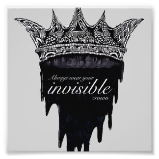 Dripping Crown with Text - v2 Photo Print