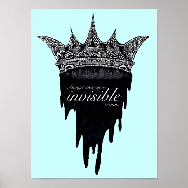 Dripping Crown with Text - v2 Poster (Front)