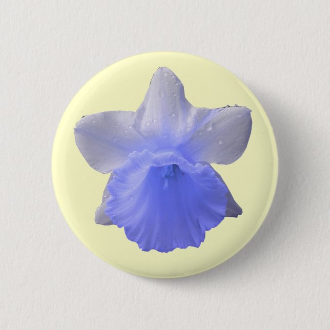 Dripping Daffodil Blue Button (Front)