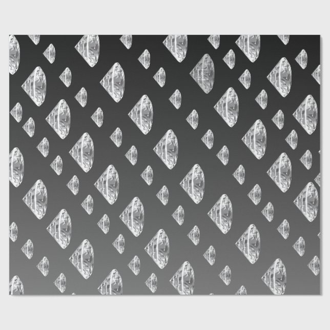 Dripping diamonds | Luxurious Weddings Wrapping Paper (Flat)