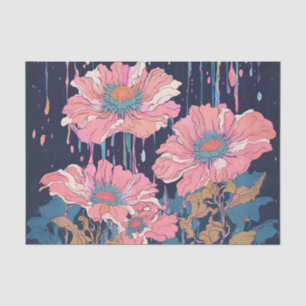 Dripping Flowers Decoupage Tissue Paper