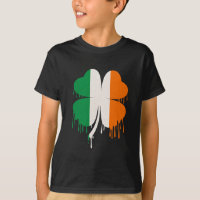 Dripping Four Leaf Clover Irish Flag