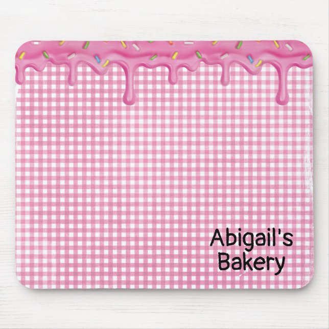 Dripping Frosting on Gingham Mouse Pad (Front)