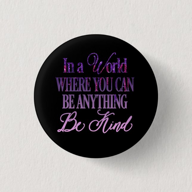 Dripping Glitter Inspirational Quote 1 Inch Round Button (Front)