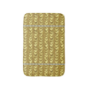 Dripping Gold Foil Pattern Bath Mat