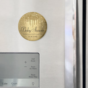 Dripping Gold Glitter   Champagne Gold Shower Magnet