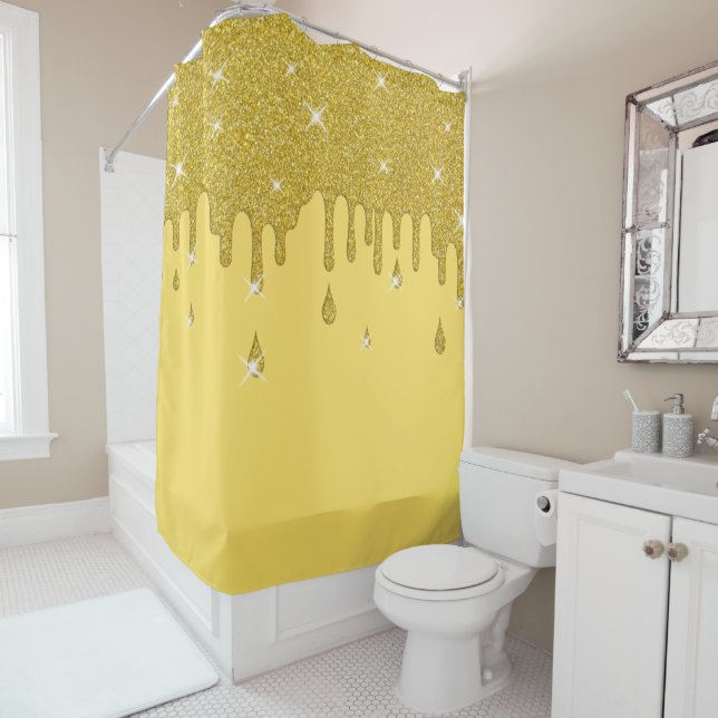 Dripping Gold Glitter Effect & Sparkles (In Situ)