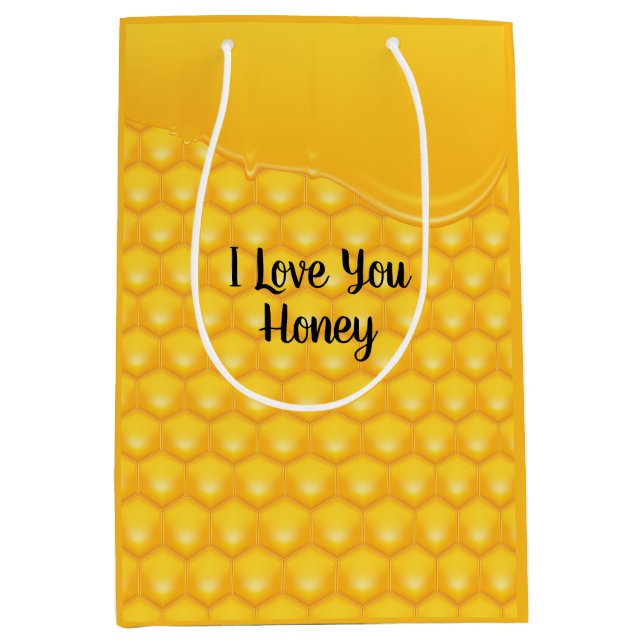 Dripping Honey on Honeycomb Medium Gift Bag (Front)