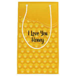 Dripping Honey on Honeycomb Small Gift Bag