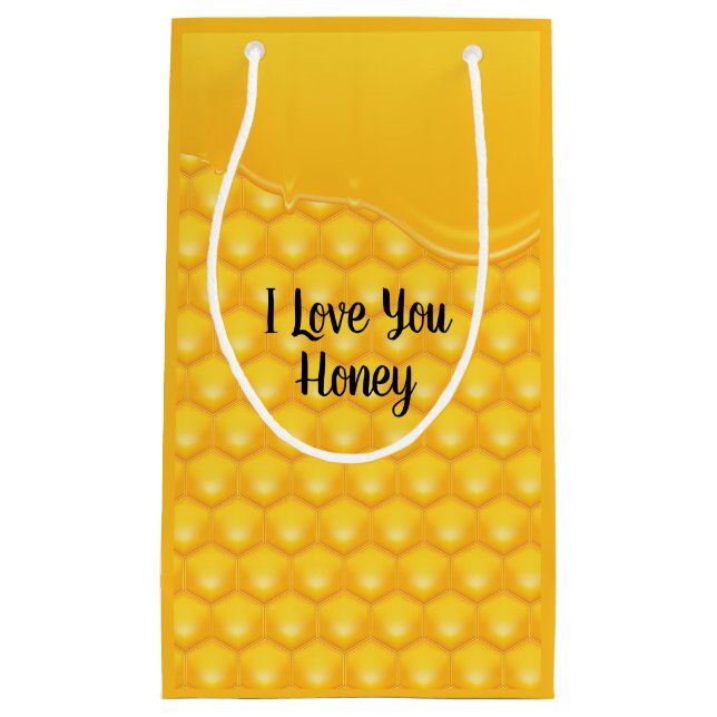 Dripping Honey on Honeycomb Small Gift Bag (Front)