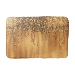 Dripping in Gold Honey Glitter Pretty Drips Bath Mat
