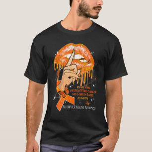 Dripping Lips Butterflies Women Multiple Sclerosis T-Shirt