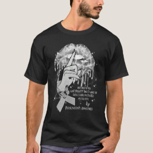 Dripping Lips Butterflies Women Parkinson's Awaren T-Shirt