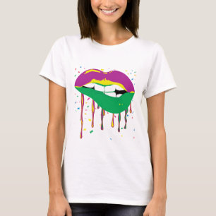 Dripping Lips Mardi Gras  T-Shirt