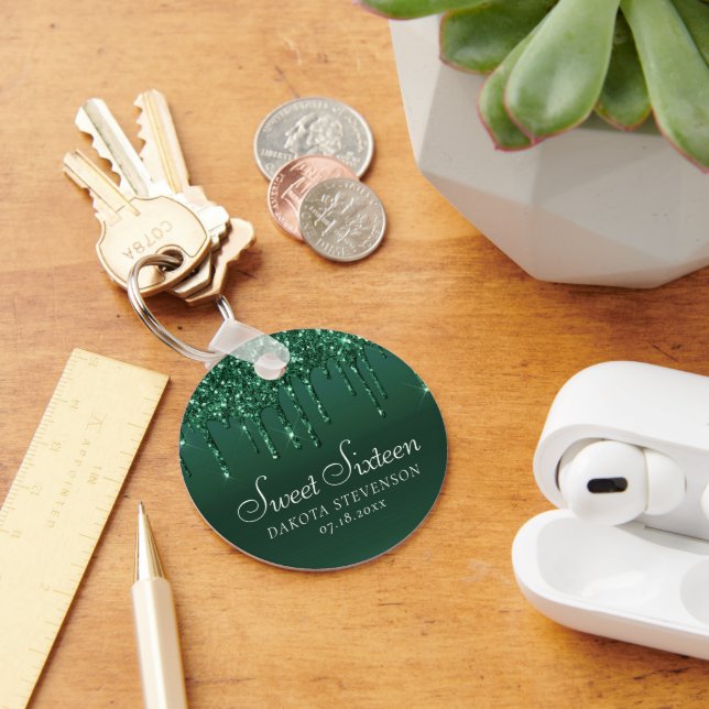 Dripping Luxe Glitter | Mint Teal Pour Shower Keychain (Desk)