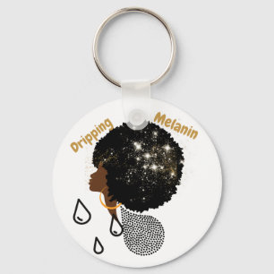 Dripping Melanin   Keychain