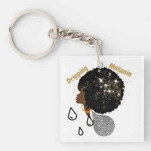 Dripping Melanin Keychain