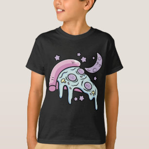 Dripping Moon Kawaii Cheese Pizza Slice a Pastel G T-Shirt